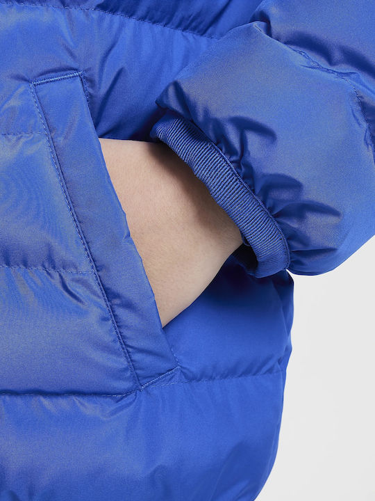 Kids' Sports Jacket with Lining & Hood Blue Sportswear
