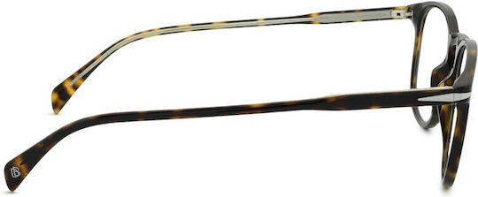 David Beckham Plastic Eyeglass Frame Brown DB 1160 086