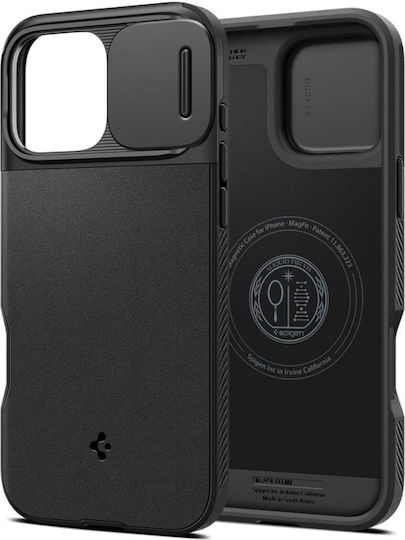 Spigen Optik Armor (MagFit) Back Cover Silicone 2mm Durable Black (iPhone 16 Pro Max)