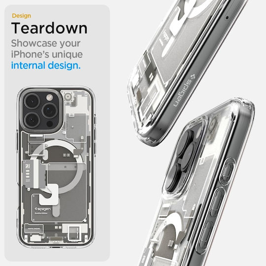 Spigen Ultra Hybrid Zero One (MagFit) Umschlag Rückseite Kunststoff 2mm Natural Titanium (iPhone 17 Pro Max / iPhone 17 Pro / iPhone 16 Pro Max)