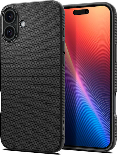 Spigen Liquid Air Задна корица Силикон 0.3мм матово черно (iPhone 16)