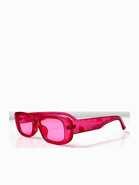 Looks Style Eyewear Γυναικεία Γυαλιά Ηλίου με Ροζ Κοκκάλινο Σκελετό και Ροζ Φακό 74aez-13008