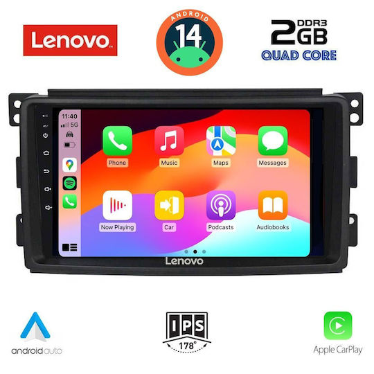 Lenovo Автомобилна Аудио Система (Блутут/USB/AUX/WiFi/GPS/Apple-Carplay/Android-Auto) с Тъчскрийн 9"