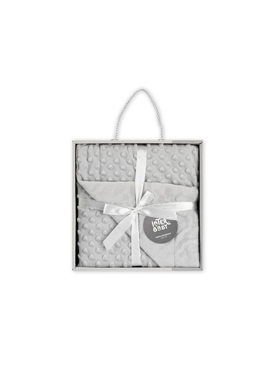 Interbaby Blanket Spanish Nursery Swaddling Blankets Flecce Coral Coral, Grey 80x110cm