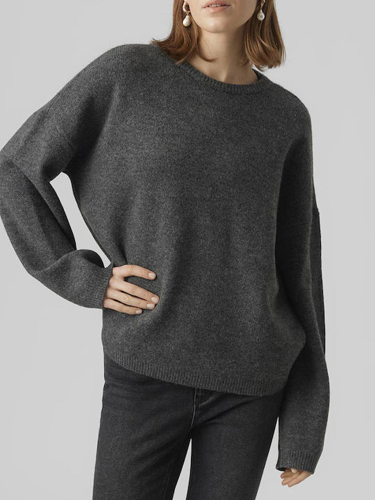 Vero Moda Women's Long Sleeve Sweater Dark Grey Melange