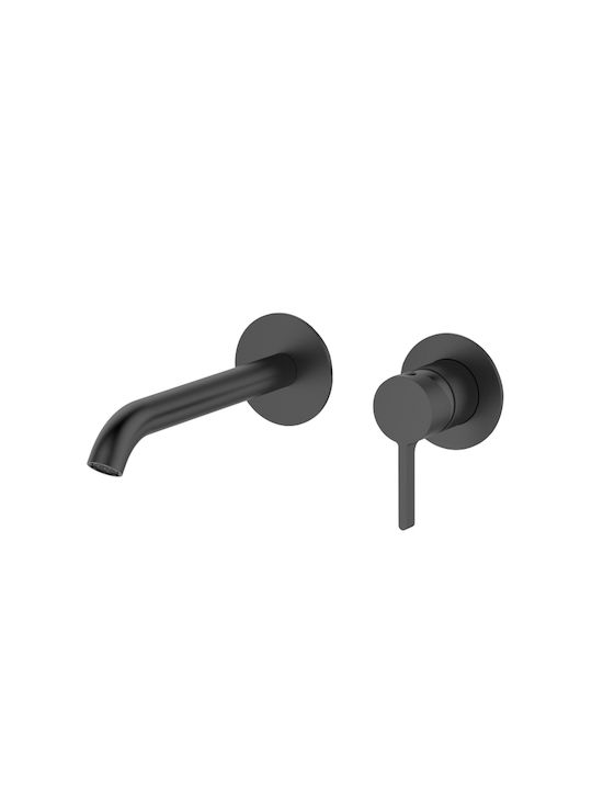 AQG Set Mixer & Gură Îngropată pentru Lavabo Negru