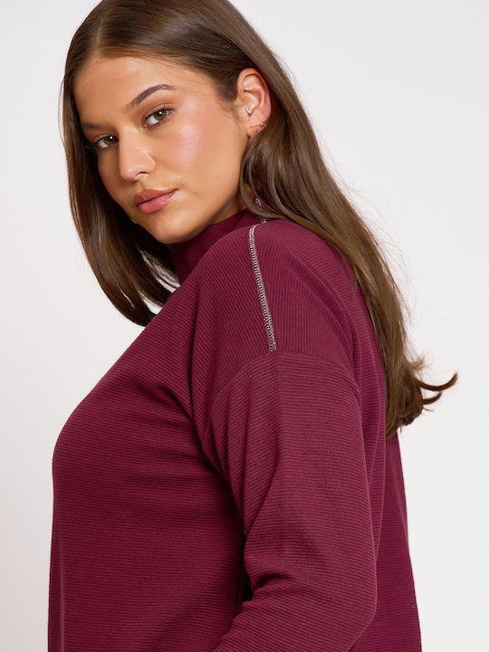 Women's Blouse Long Sleeve Burgundy