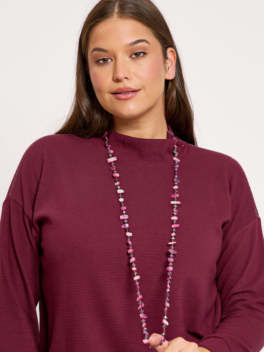 Women's Blouse Long Sleeve Burgundy