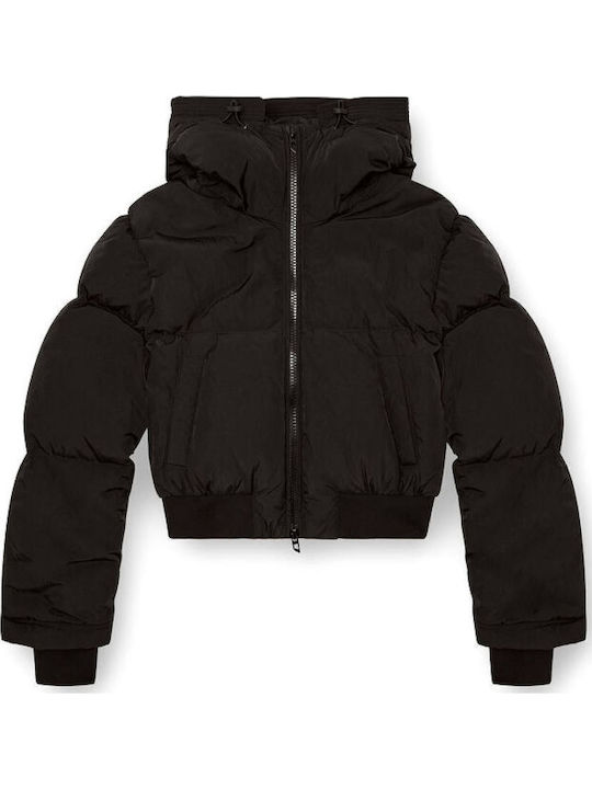 Women's Short Lifestyle Jacket for Winter Black
