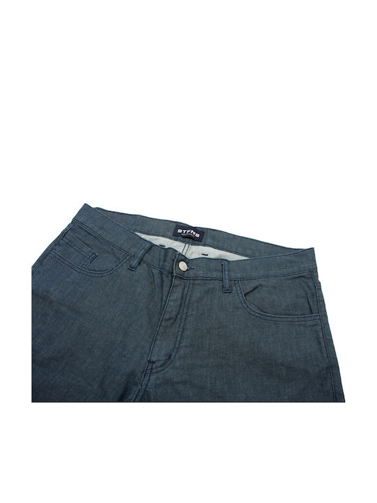 Men's Jeans Pants Elastic with Regular Fit Blue