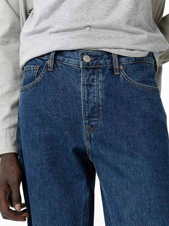 Men's Jeans Pants with Relaxed Fit Dark Blue