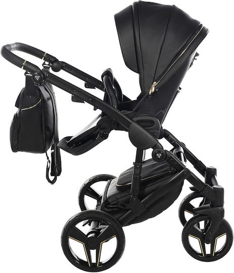 Junama S-class Adjustable 3 in 1 Baby Stroller Suitable for Newborn Black