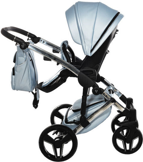 Junama S-class Adjustable 3 in 1 Baby Stroller Suitable for Newborn Light Blue