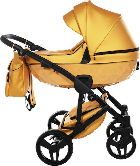 Junama S-class Verstellbar 3 in 1 Baby Kinderwagen Geeignet für Neugeborene Gelb