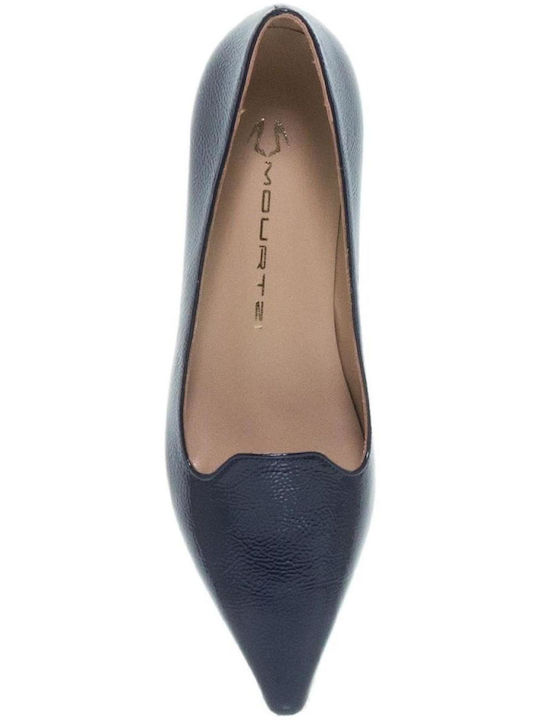 Mourtzi Patent Leather Blue Heels