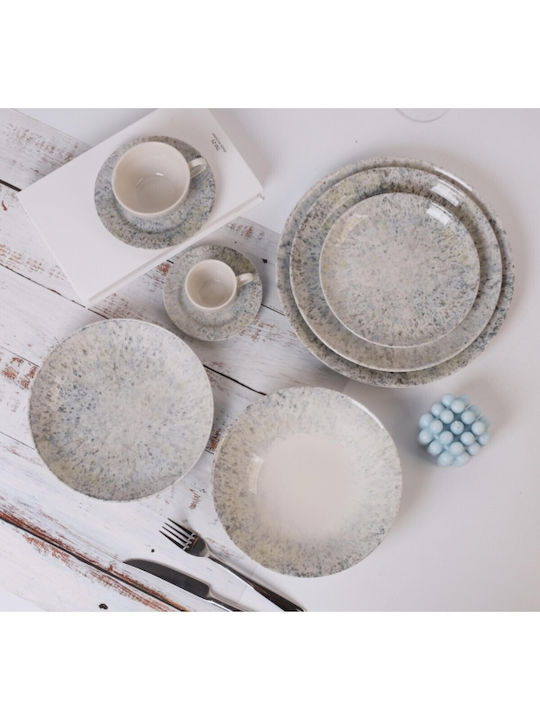 Cryspo Trio White Porcelain Dinnerware Set 20pcs