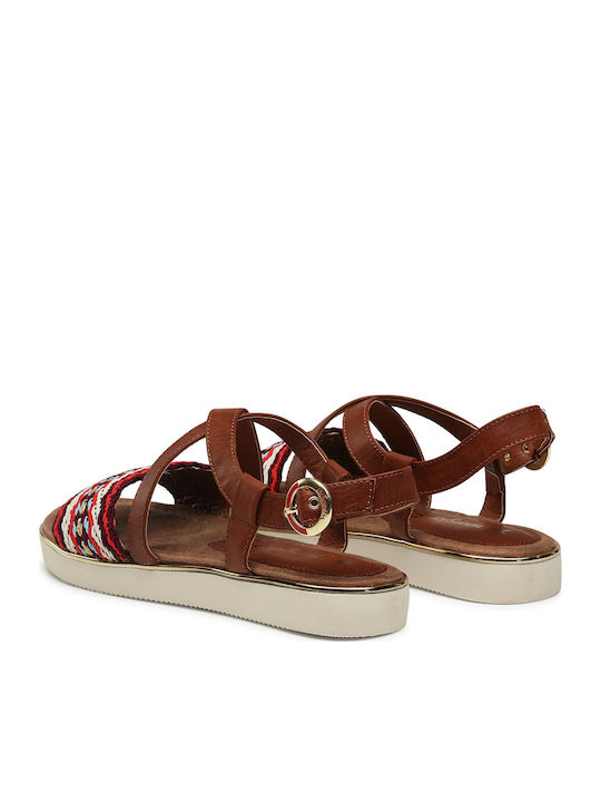 Women's Flat Sandals in Red Color