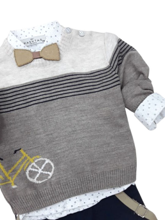 Hashtag Kids Clothing Set with Gray Pants 4 Pieces