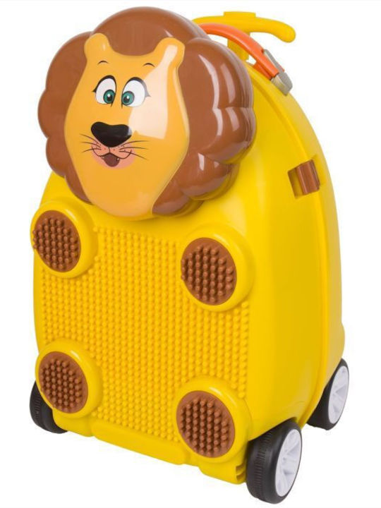 Zoolittle Kids Cabin Hard Suitcase Brown with 4 Wheels Height 47.5cm