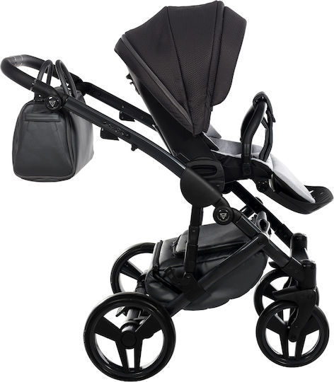 Junama Saphire Adjustable 2 in 1 Baby Stroller Suitable for Newborn Black