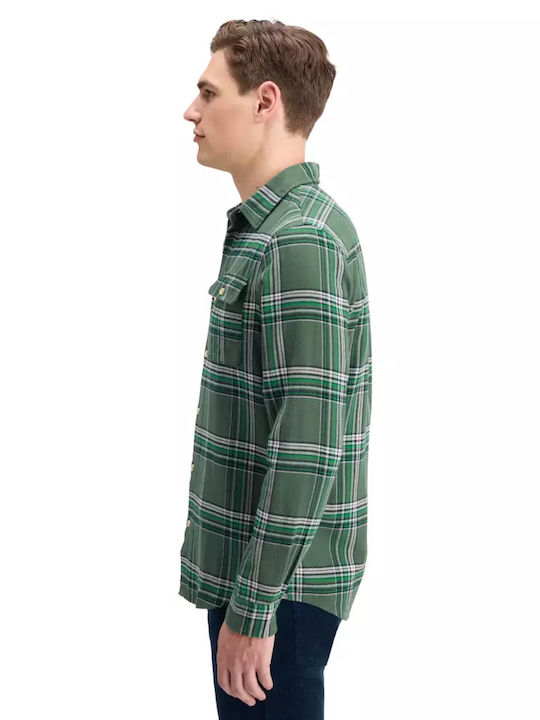 Long-sleeved Flannel Shirt Checked Multicolored Checkered
