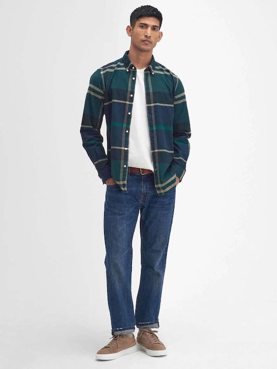 Barbour Βαμβακερό Πουκάμισο Dark Green