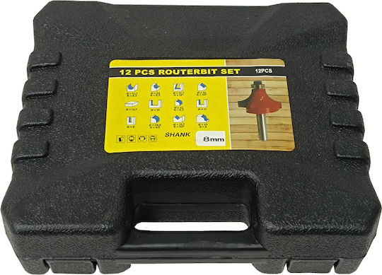 SKS Tools Σετ Φρέζες 8mm 12τμχ