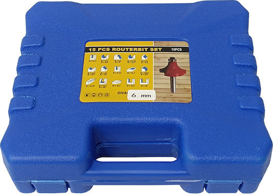 SKS Tools Fräsersatz 6mm 15Stück