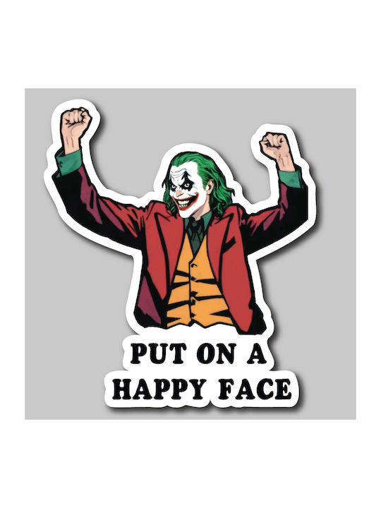 Διακοσμητικό Αυτοκόλλητο Τοίχου Βινηλίου Joker Put On A Happy Face 1τμχ 20x20εκ.