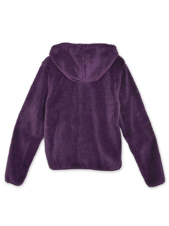 BodyTalk Women's Hooded Cardigan Purple