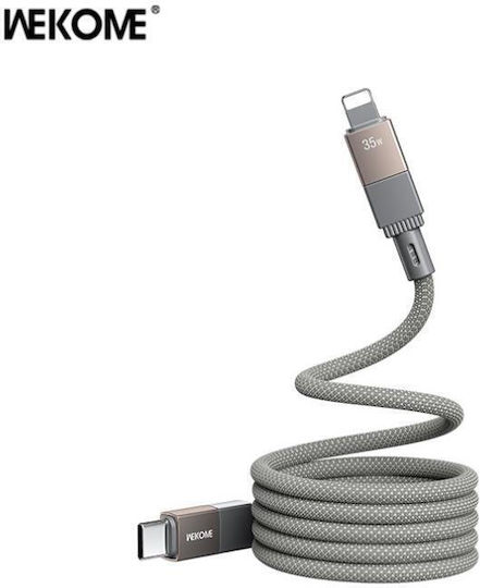 WK Wdc-47 Μαγνητικό USB-C to Lightning Cable 35W Γκρι 1m