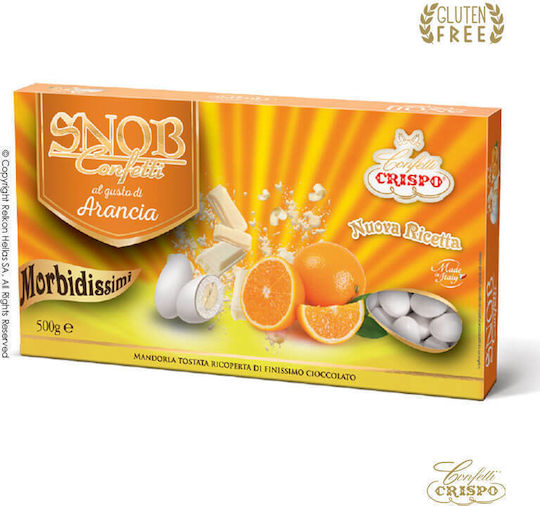 Confetti Crispo Snob in Form von Standard mit Geschmack von Orange Weiß 500gr