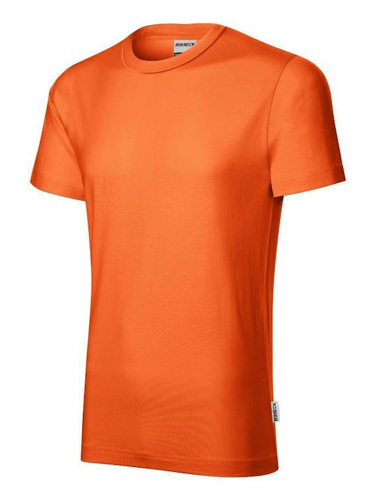 Rimeck Ανδρικό Διαφημιστικό T-shirt Κοντομάνικο σε Πορτοκαλί Χρώμα