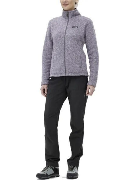 Fleece Γυναικεία Ζακέτα με Φερμουάρ Fantasy Grey