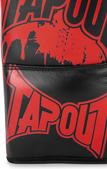 Tapout Γάντια Πυγμαχίας Δερμάτινα για Αγώνα Μαύρα