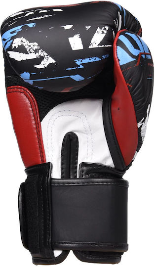 8 Weapons Boxing Gloves Leather for Match Black