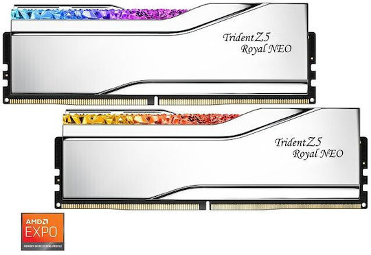 G.Skill Trident Z5 Royal DDR5 32GB RAM with 2x16GB Modules and Speed 6400 for Desktop