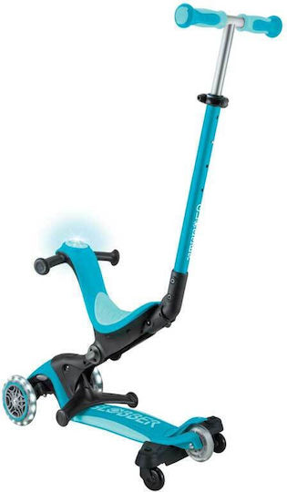 Globber Kinderroller Klappbar 3-Rad mit Sitz Aqua