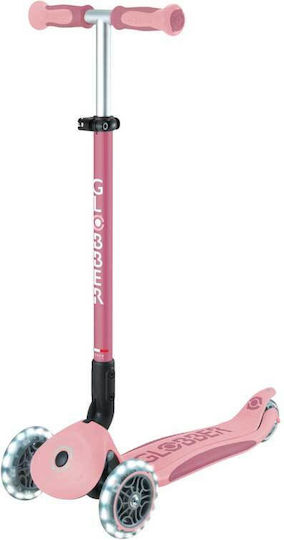 Globber Kinderroller Klappbar Go Up Sporty Lights 360° 3-Rad mit LED-Beleuchtung Pastell Rosa