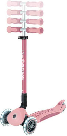 Globber Kinderroller Klappbar Go Up Sporty Lights 360° 3-Rad mit LED-Beleuchtung Pastell Rosa