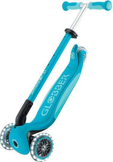 Globber Kinderroller Klappbar 3-Rad mit Sitz Aqua