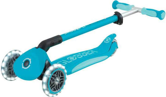 Globber Kinderroller Klappbar 3-Rad mit Sitz Aqua