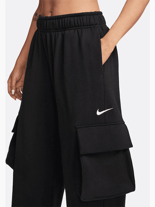 Sportswear Παντελόνι Φόρμας με Λάστιχο Μαυρο