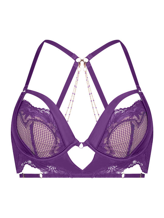 Belladonna Plunge Plunge Bra without Padding Underwire Imperial Purple