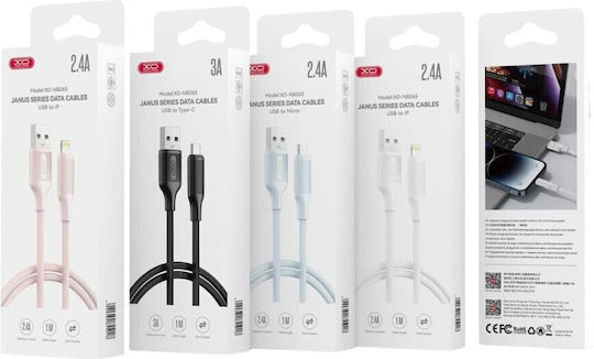 XO USB-A to Lightning Cable Μπλε 1m (16.005.0320)