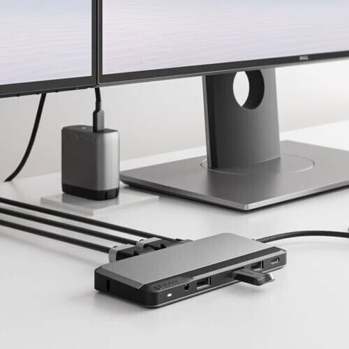 Alogic MX2 Lite DisplayPort Edition USB-C Docking Station με DisplayPort 4K PD Ethernet Γκρι