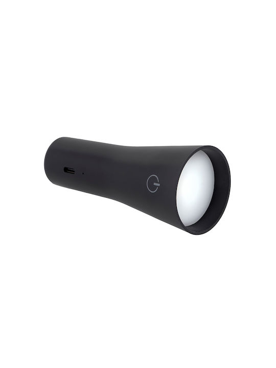 Active Jet Wiederaufladbar LED Schreibtischlampe in Schwarz Farbe