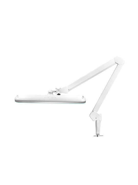 801-TL LED Schreibtischlampe mit klappbarem Arm und Clip in Weiß Farbe