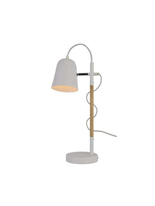 Viokef Eddie Office Lamp for Socket E14 in White Color