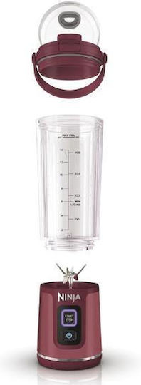 Ninja Blast Μπλέντερ με Πλαστική Κανάτα 530 ml 7.4V Cranberry